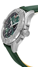 BREITLING Avenger B01 Chronograph 42MM Green Dial Leather Men's Watch AB0146101L1X1 