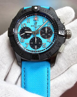 Breitling watches BREITLING Avenger B01 Chronograph 42MM Night Mission Turquoise Leather Strap Men's Watch SB0146101L1X1 