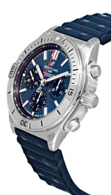 BREITLING Chronomat B01 42MM Blue Dial Rubber Men's Watch AB0134101C1S1 