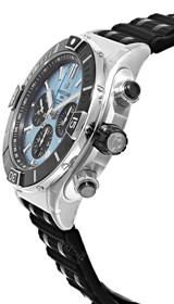 BREITLING Chronomat B01 Automatic 44MM Blue Dial Rubber Men's Watch PB0136251C1S1 