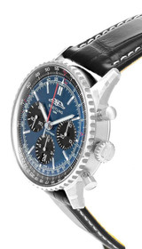 BREITLING Navitimer B01 Chronograph 41MM Blue Dial Leather Men's Watch AB0139241C1P1