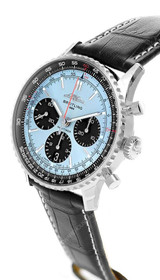 BREITLING Navitimer B01 Chronograph 41MM Blue Dial Leather Men's Watch AB0139241C2P1