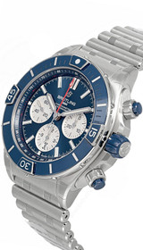 BREITLING Super Chronomat B01 44MM AUTO SS Mens Watch AB0136161C1A1