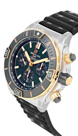 BREITLING Super Chronomat B01 44MM Green Dial Rubber Men's Watch UB0136251L1S1