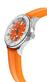 BREITLING Superocean Automatic 36MM Orange Rubber Women's Watch A17377211O1S1