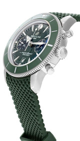 Breitling watches BREITLING SuperOcean Heritage B01 Automatic 42MM Green Dial Rubber Men's Watch AB0156361L1S1 