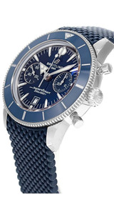 Breitling watches BREITLING SuperOcean Heritage B01 Chronograph 42MM Blue Dial Rubber Men's Watch AB0156161C1S1 