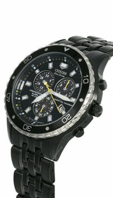Citizen Watches CITIZEN Eco-Drive Black Dial Black Ion-Plated SS Mens Watch BL5295-55E