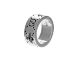 Gucci Jewelry GUCCI Sterling Silver GG & Bee Engraved Wide Ring YBC7283040010 