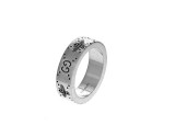 Gucci Jewelry GUCCI Sterling Silver Signature GG & Bee Engraved Ring YBC7283890010 