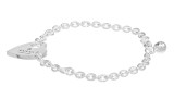 Gucci Jewelry GUCCI Trademark Heart Sterling Silver Bracelet YBA796301001 