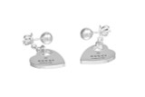 Gucci Jewelry GUCCI Trademark Sterling Silver Dangling Heart Earrings YBD796312001 