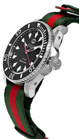 GUCCI Dive Automatic SS 40MM Black Dial Nylon Strap Men's Watch YA136364 