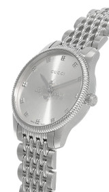 GUCCI G-Timeless 29MM SS Silver Bee Dial Slim Women's Watch YA1265019