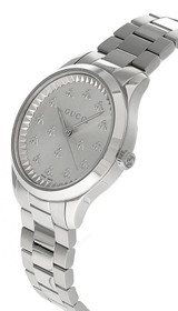 GUCCI G-Timeless 32MM Quartz S-Steel Silver Dial Women's Watch YA1265031