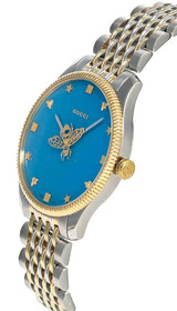 Gucci watches GUCCI G-Timeless 36MM SS Blue Dial Two-Tone Women's Watch YA1264201 