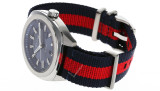 Gucci watches GUCCI GG2570 41MM Quartz Blue Dial Blue/Red Nylon Mens Watch YA142304
