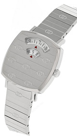 GUCCI Grip 27MM Stainless Steel Silver Dial Womens Watch YA157501