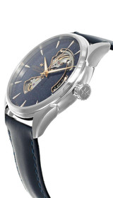 Hamilton watches HAMILTON Jazzmaster Open Heart Automatic 42MM Blue Dial Leather Men's Watch H32705640 