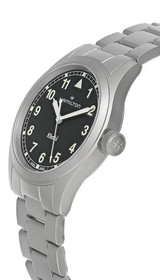 Hamilton watches HAMILTON Khaki Field Quartz SS 38MM Black Dial Men's Watch H69401130 