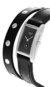 Longines watches LONGINES DolceVita Quartz 20.8x32MM Black Dial Leather Women's Watch L5.255.4.59.2 / L52554592 