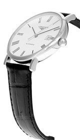 Longines watches LONGINES Elegant Automatic 39MM White Dial Black Leather Men's Watch L4.910.4.11.2 / L49104112 