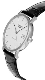 LONGINES Elegant Collection AUTO 37MM White Dial Leather Unisex Watch L4.810.4.12.2 / L48104122