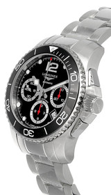 LONGINES HydroConquest CHRONO 41MM AUTO SS BLK Dial Men's Watch L3.783.4.56.6 / L37834566