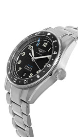 Longines watches LONGINES Spirit Zulu Time Chronometer SS 39MM Black Dial Men's Watch L3.802.4.53.6  