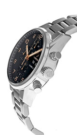 TAG HEUER Carrera AUTO 43MM CHRONO SS Black Dial Men's Watch CV2A1AB.BA0738