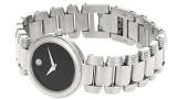 Movado watches MOVADO 25mm Quartz SS Black Museum Dial Womens Watch 0605016