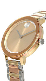 Movado watches MOVADO Bold Evolution 34MM SS Gold Dial Tri-Color Womens Watch 3600704
