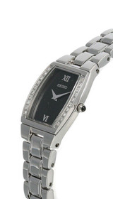 Seiko watches Seiko Black Dial Silver-tone SS Women's Watch SUJE79