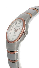 Seiko watches Seiko Vivace White Dial 2-Tone S-Steel Women's Watch SXGH52