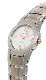 Seiko watches Seiko VIVACE White Dial 24MM Two-tone Women's Watch SUJ279