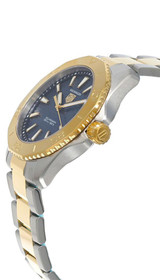 TAG Heuer Watches‎ TAG HEUER Aquaracer Solargraph 40MM Blue Dial Two-Tone Men's Watch WBP1120.BB0002 