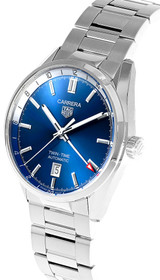 TAG HEUER Carrera Twin Time 41MM AUTO Blue Dial Men's Watch WBN201A.BA0640