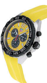 TAG HEUER Formula 1 Quartz CHRONO 43MM Yellow Rubber Men's Watch CAZ101AM.FT8054
