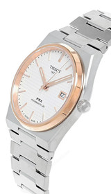 TISSOT PRX Powermatic 80 40MM Silver Dial Rose-G Men's Watch T137.407.21.031.00 / T1374072103100